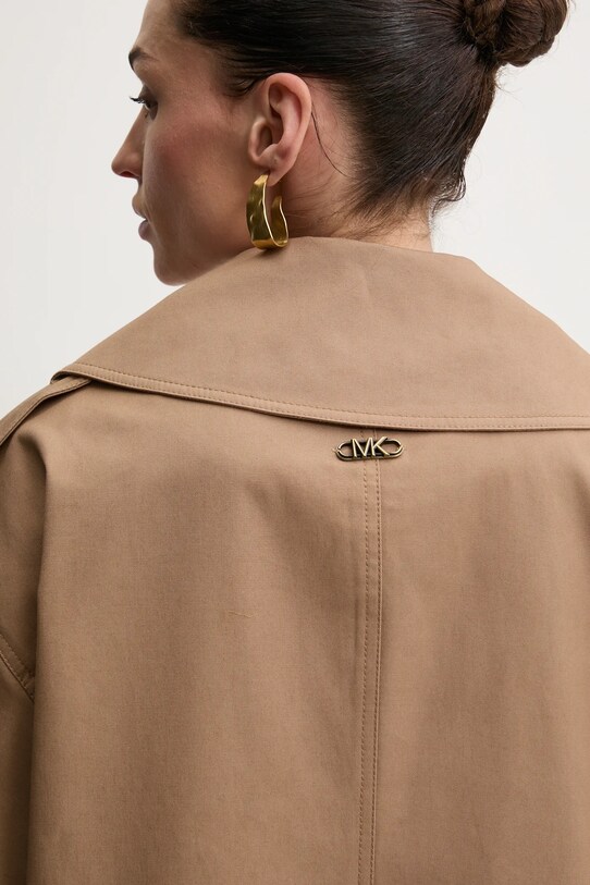 Хлопковый тренч MICHAEL Michael Kors MR520GTDTY бежевый