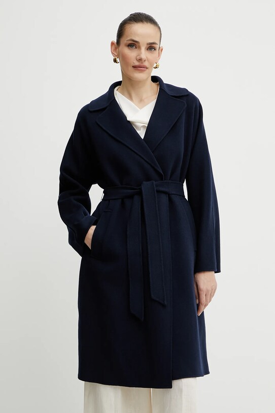 Vlněný kabát Weekend Max Mara námořnická modř 2515011011600