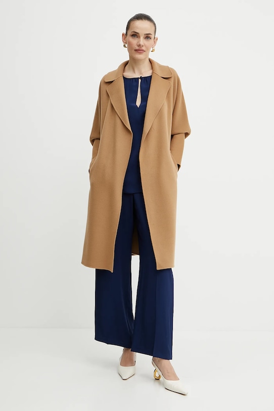 Weekend Max Mara gyapjúkabát 2515011011600 barna SS25