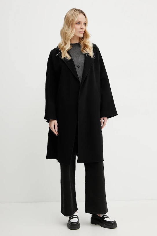 Weekend Max Mara palton de lana 2515011011600 negru SS25