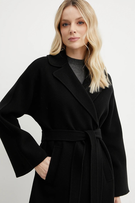 Weekend Max Mara palton de lana negru 2515011011600