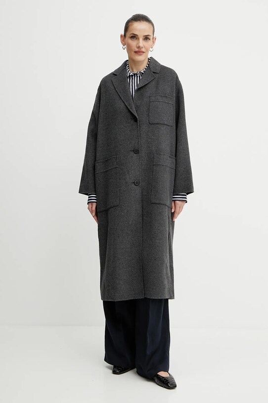 Vlnený kabát Weekend Max Mara 2515011031600 sivá SS25
