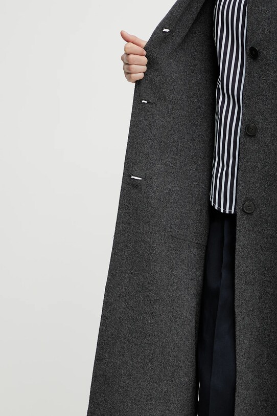 Vlnený kabát Weekend Max Mara 2515011031600 sivá