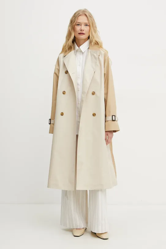 Weekend Max Mara trencz dwustronny 2515021011600 beżowy SS25