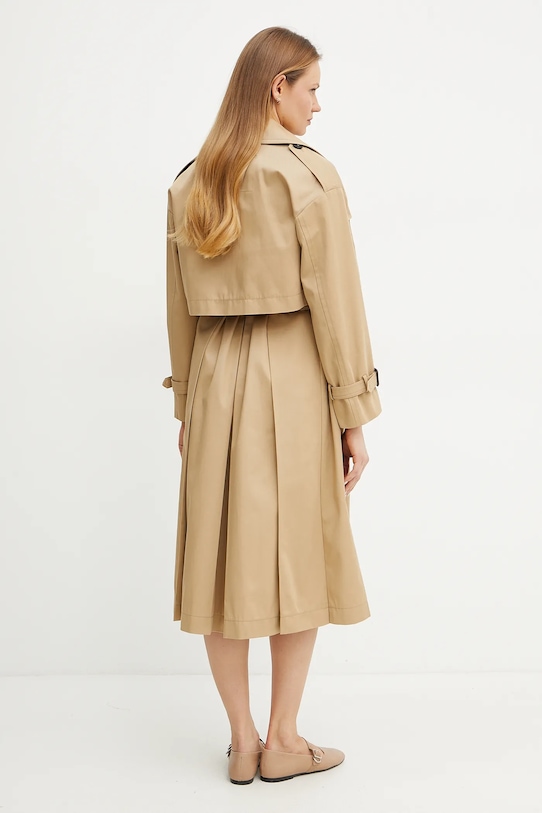 Pamučni kaput Weekend Max Mara bež 2515071011600