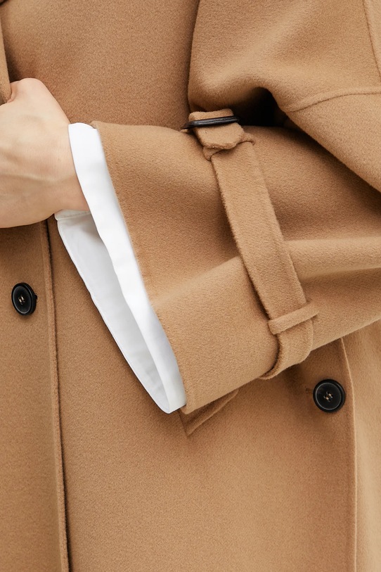 Weekend Max Mara płaszcz wełniany 2515081011600 brązowy