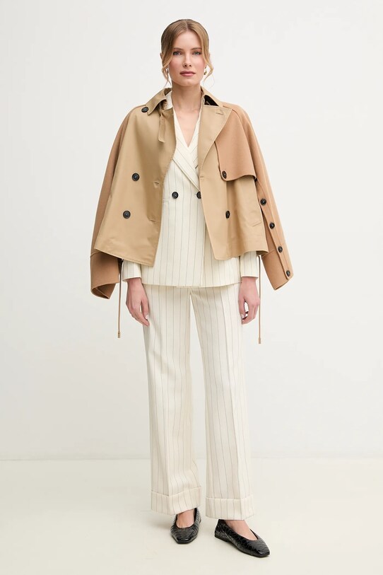Weekend Max Mara palton din lână 2515081041600 maro SS25
