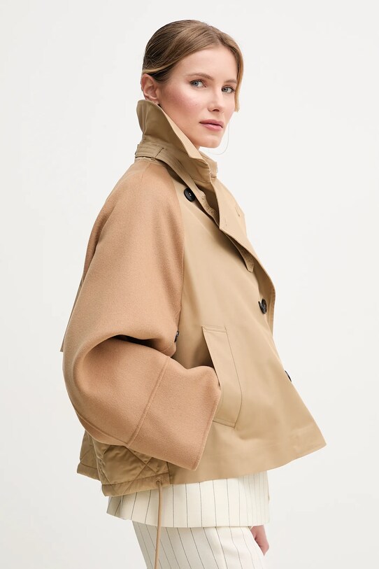 Weekend Max Mara palton din lână maro 2515081041600
