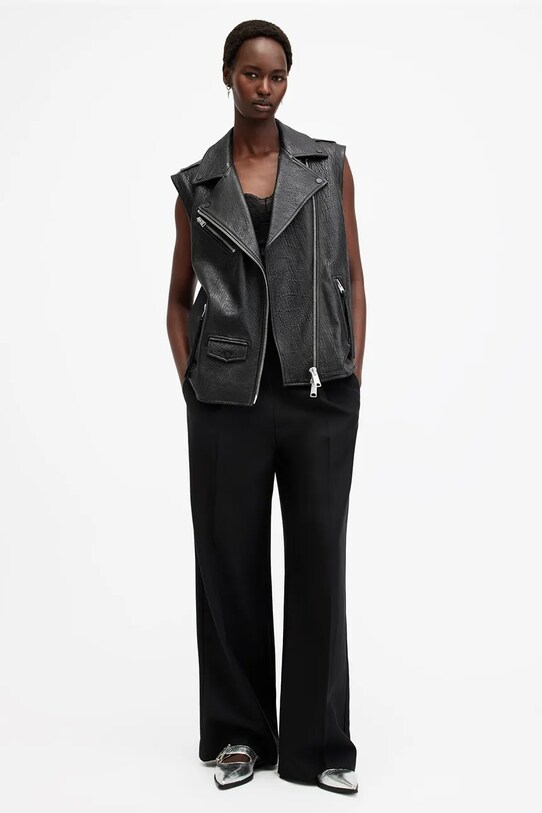 Kožená vesta AllSaints BILLIE W064LB