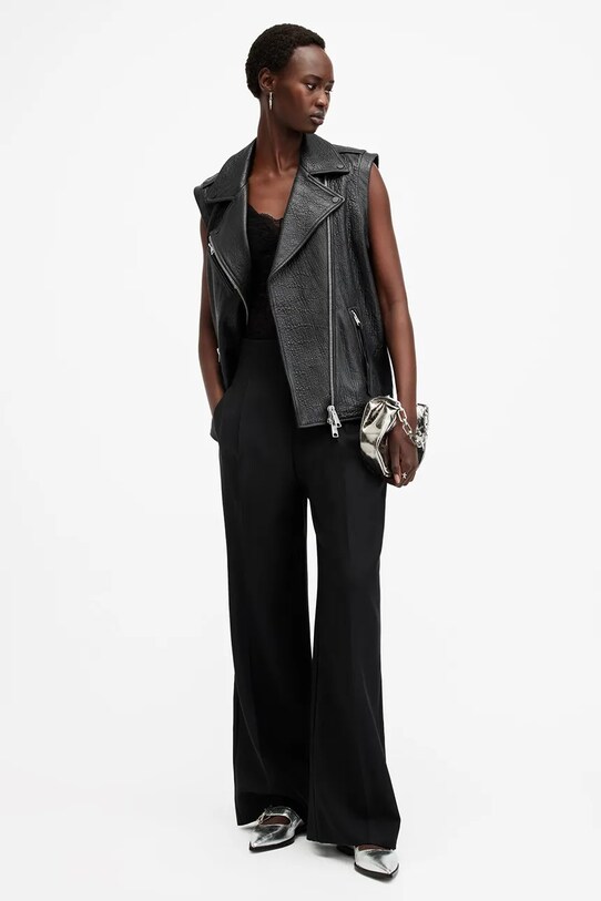 Kožená vesta AllSaints BILLIE W064LB
