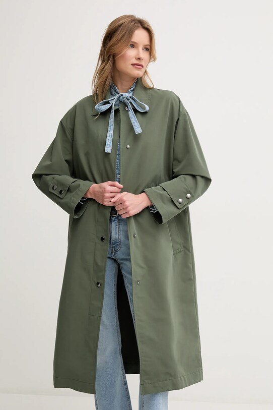 United Colors of Benetton trench cu captuseala verde 241XDN07I