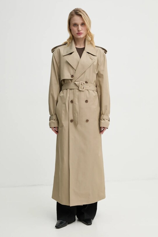 Бавовняний тренч Filippa K 31569.FK бежевий SS25