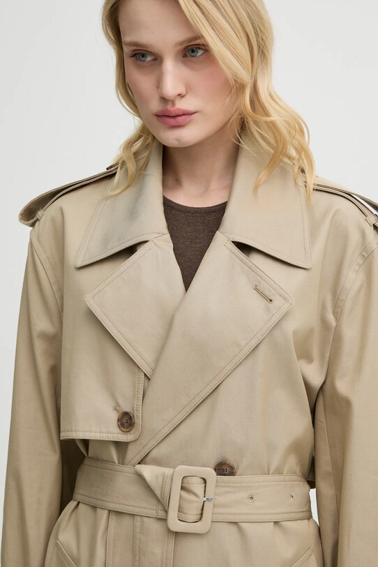 Бавовняний тренч Filippa K 31569.FK бежевий
