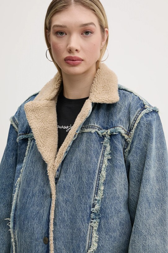 Дънково палто Guess Originals син W5RG70.D4XY0