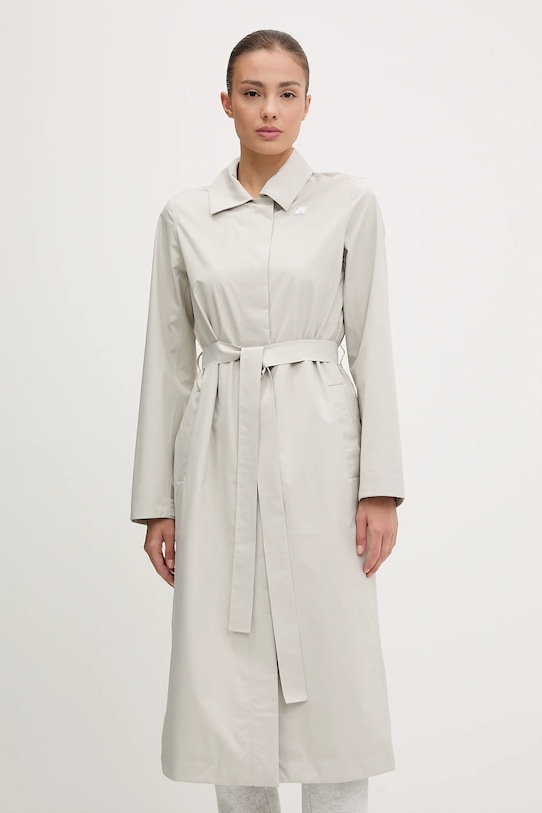 Пальто K-Way без підкладки сірий K61337W