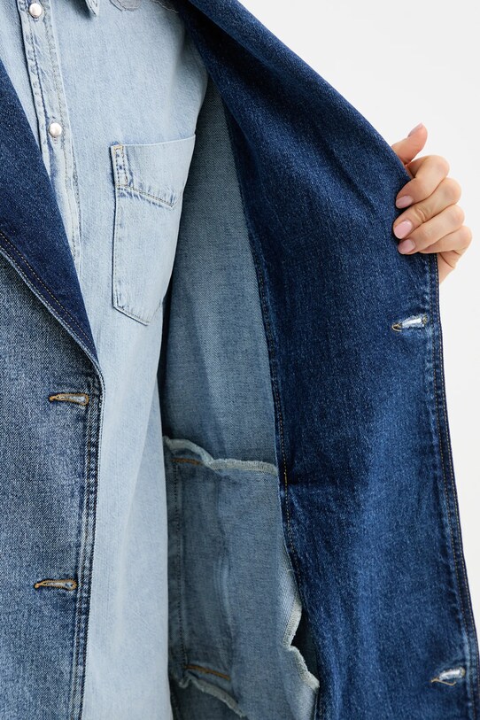 Liu Jo palton jeans UA5217.DS007 albastru