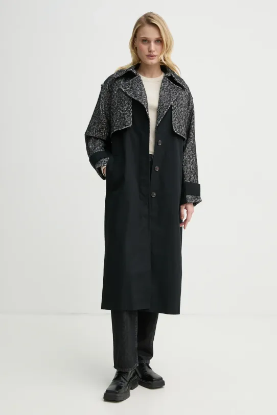 BA&SH cappotto con aggiunta di lana DINARA 1E25DINA nero SS25