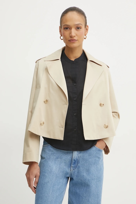 Trench kabát BOSS Orange nezateplené béžová 50540718