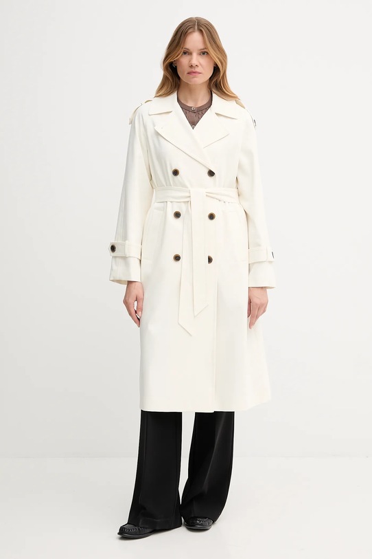 Dkny płaszcz nieocieplane beżowy DLEMPQ97