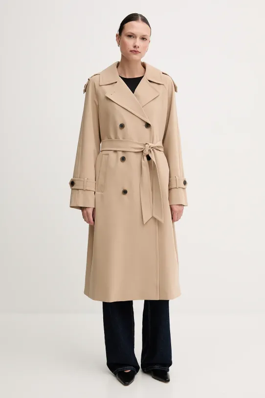 Dkny płaszcz nieocieplane zielony DLEMPQ97