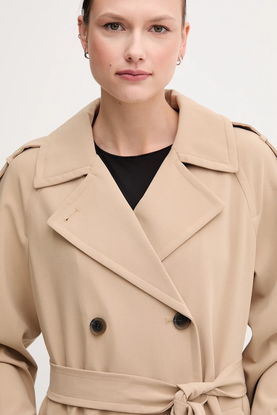 Dkny płaszcz zielony DLEMPQ97