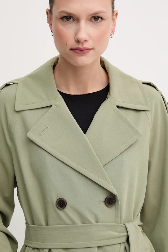 Dkny płaszcz zielony DLEMPQ97