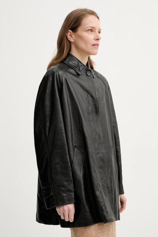 Шкіряна куртка Bally лицьова шкіра чорний WLE05Z