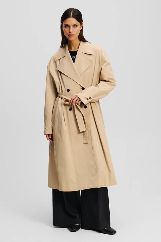 Тренч Karl Lagerfeld без підкладки бежевий A2W15009