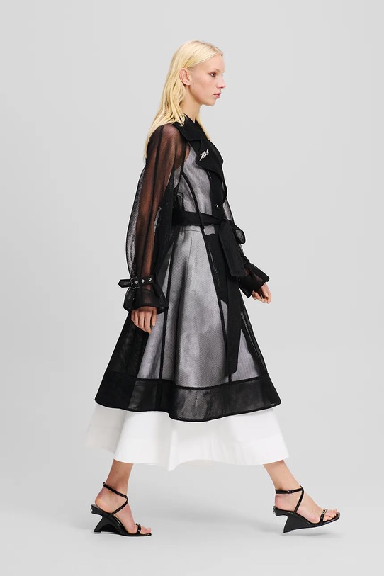 Тренч Karl Lagerfeld чорний A2W15021