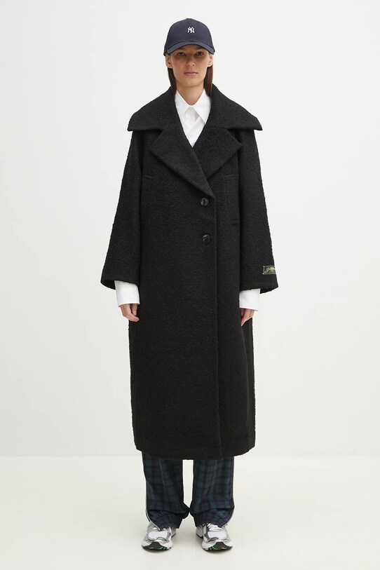 Пальто з домішкою вовни GANNI Textured Boucle Wool W0024