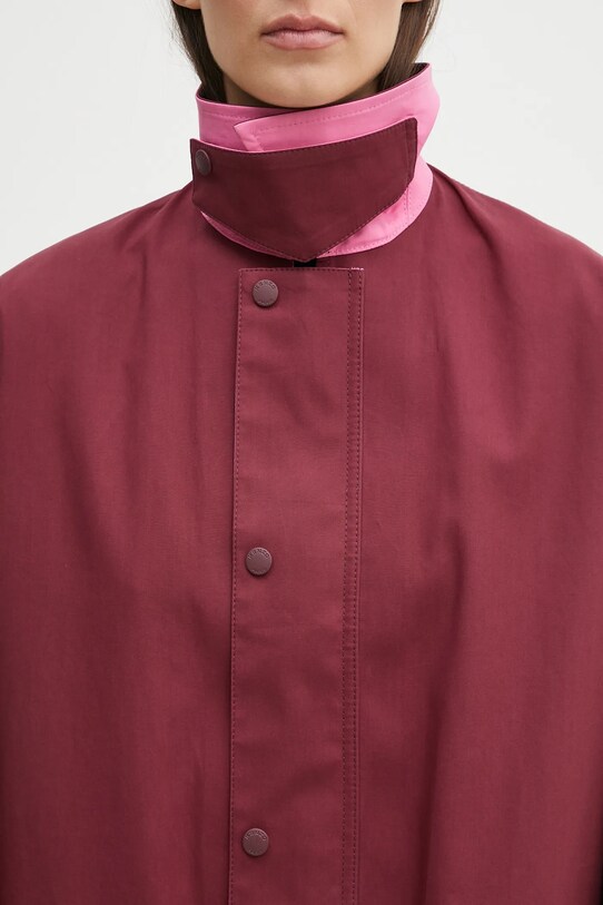 Pamučni kaput Kenzo bordo FF52OU1439OU.24
