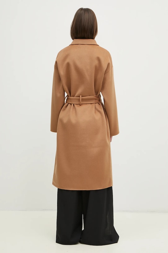 Odzież Anine Bing płaszcz wełniany Dylan Coat A.01.4001 brązowy