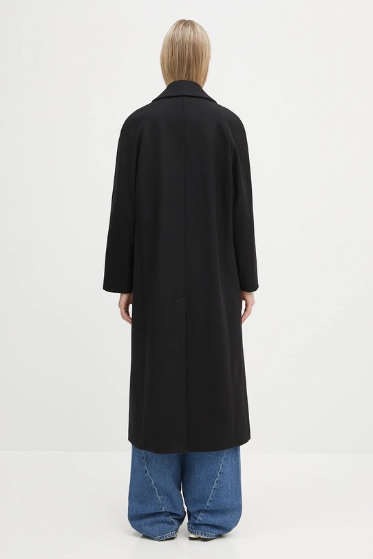 Ruházat A.P.C. gyapjúkabát Manteau Flora WOAJS.F01541 fekete