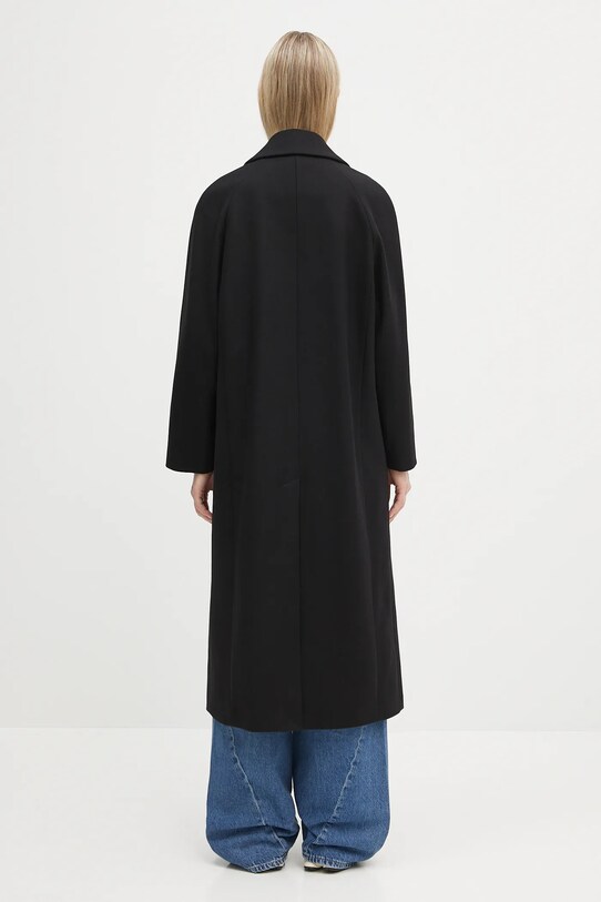 Îmbrăcăminte A.P.C. palton de lână Manteau Flora WOAJS.F01541 negru