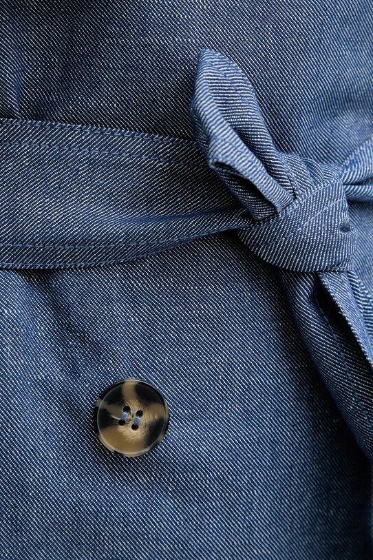 Sisley płaszcz jeansowy 2UHULN05R niebieski