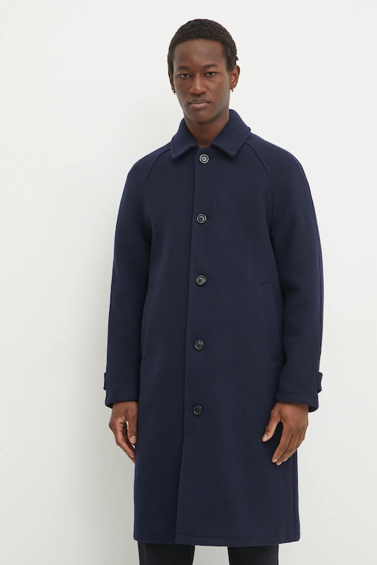 Vlněný kabát Les Deux nezateplené námořnická modř LDM620086