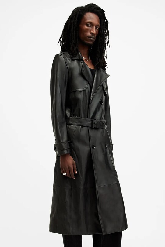 Oblečenie Kožený kabát AllSaints NEO M005LB čierna