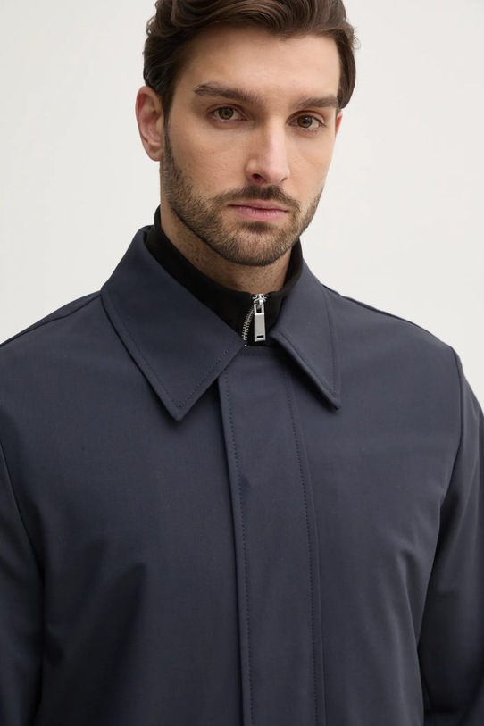 Bunda s prímesou vlny BOSS tmavomodrá 50535782