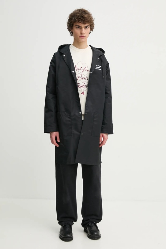Drôle de Monsieur kurtka La Parka Slogan PERM.CT130.PA014.BL czarny SS26