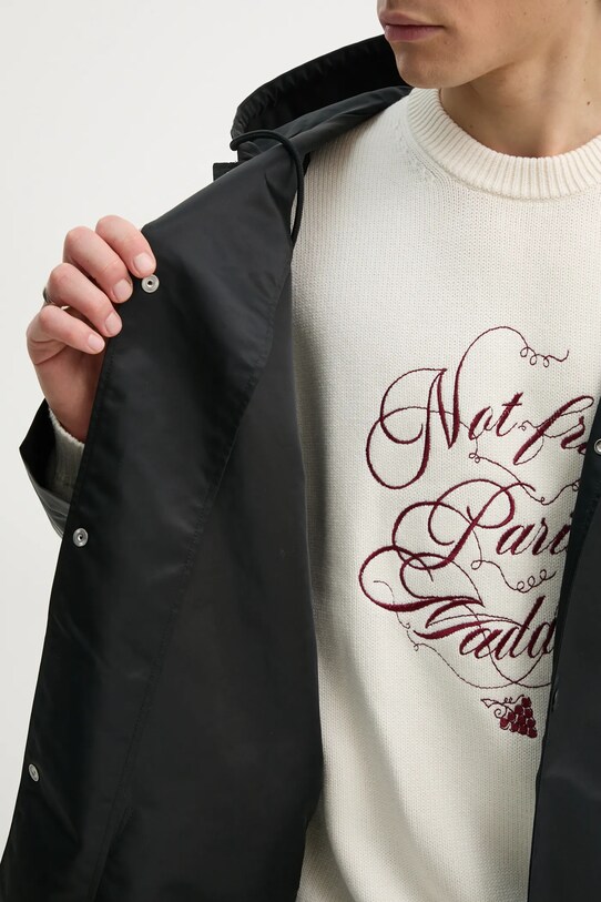 Drôle de Monsieur jacket La Parka Slogan PERM.CT130.PA014.BL black