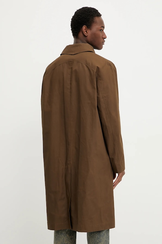 Odzież A.P.C. płaszcz bawełniany mac arthur COERC.H01535 brązowy