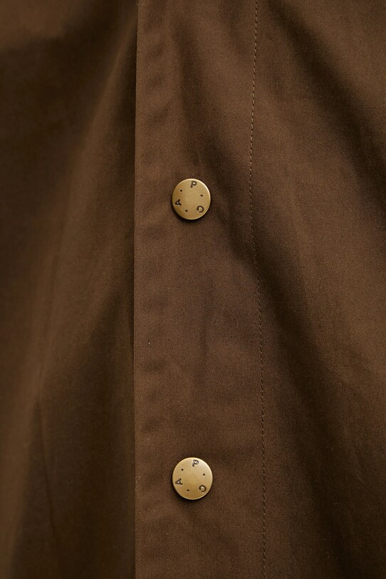 A.P.C. płaszcz bawełniany mac arthur COERC.H01535 brązowy