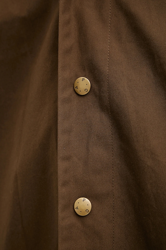 A.P.C. płaszcz bawełniany mac arthur COERC.H01535 brązowy