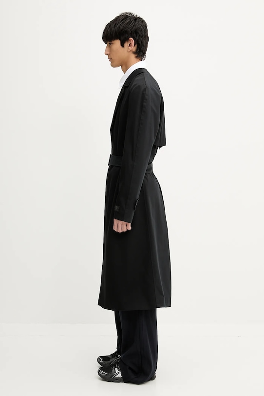 MM6 Maison Margiela palton SH0AA0009 negru SS25