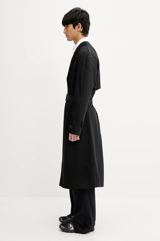 MM6 Maison Margiela palton SH0AA0009 negru SS25