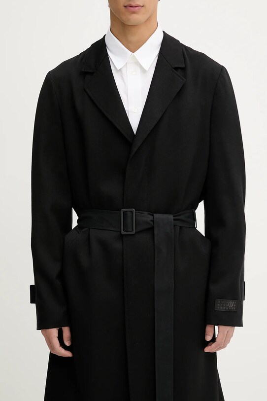 MM6 Maison Margiela płaszcz czarny SH0AA0009