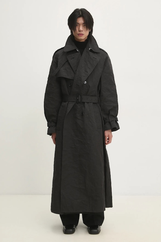 VETEMENTS trench coat Metalized Wrinkled Trenchcoat UA66CO100B