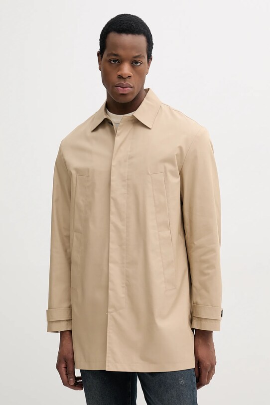 United Colors of Benetton płaszcz nieocieplane beżowy 21NCUN04I