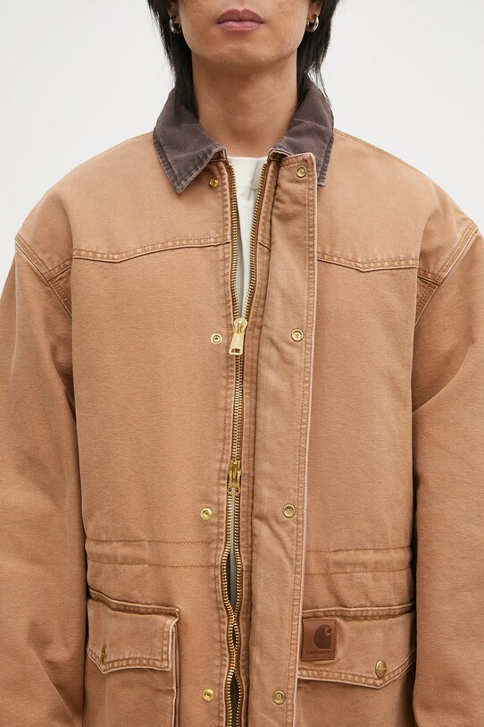 Bavlnená bunda Carhartt WIP OG Santa Fe Coat hnedá I034314.00S4O