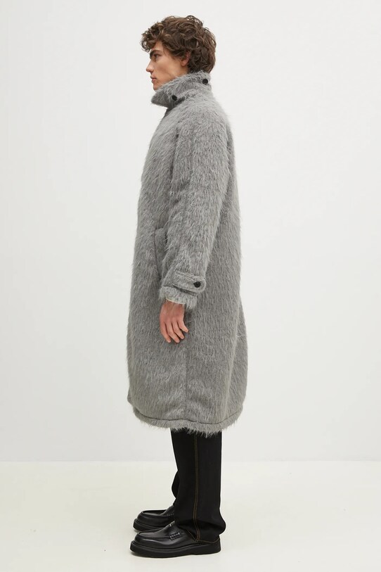 Палто MKI MIYUKI ZOKU Faux Alpaca Car Coat FAUX.ALPACA.CAR.COAT.LI сив SS25